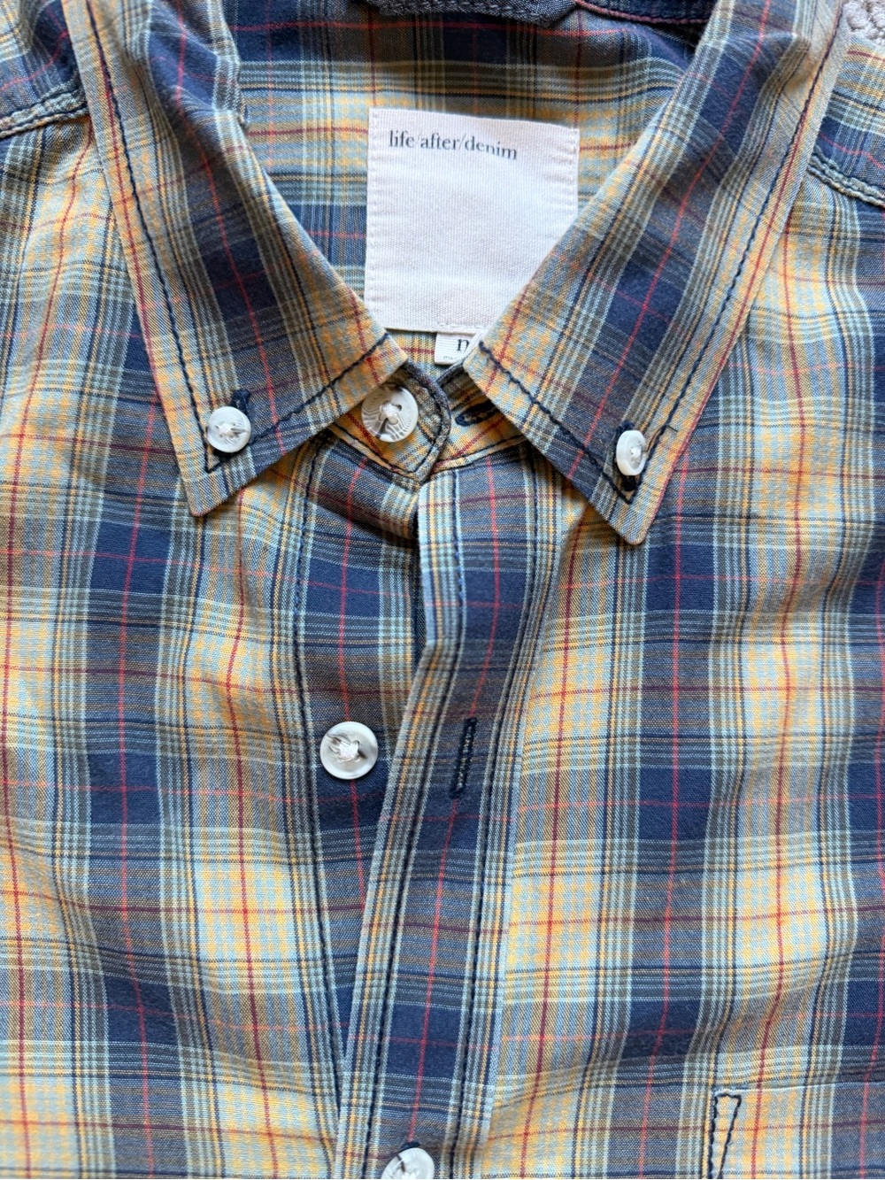 Life After Denim Plaid Button-Down Shirt